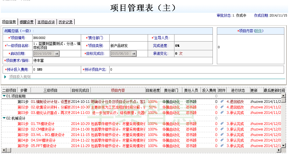 项目管理系统