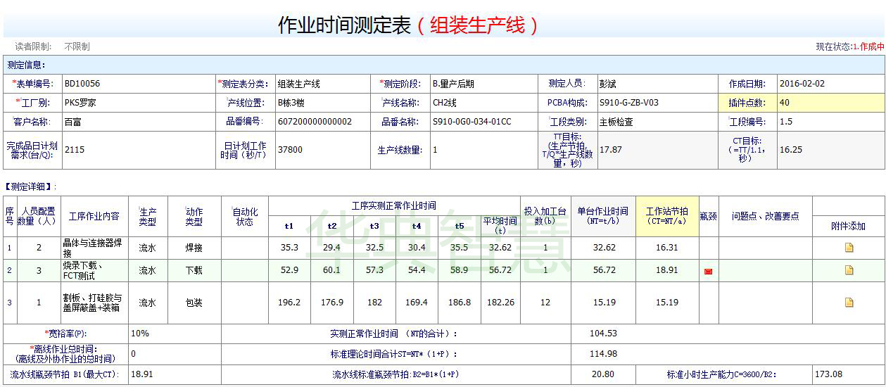 标准工时管理系统